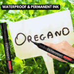 Refillable Permanent Black Marker Pen Set (10 Pcs) – Waterproof, Bullet Tip - Image 4