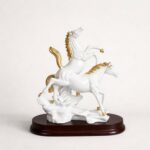 Running Horse Decorative Showpiece with Gold Accents for Home & Office Decor - Image 6