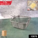 Stainless Steel Deep Fryer Basket with Long Handle (1 Pc) - Image 2