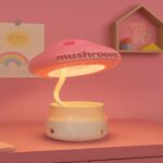 Cute Pink Mushroom LED Night Lamp for Kids Bedroom, Nursery & Bedside Decor - Image 3
