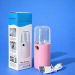 USB Rechargeable Nano Mist Facial Sprayer Portable Face Humidifier Pink - Image 4