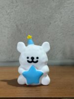 Cute White Bear Holding Blue Star – Adorable Mini Desk Decor | Kids Gift Figurine - Image 4