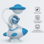 Astronaut Desk Lamp for Kids, USB Powered Night Light, Study Table Lamp - Image 4