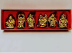 Golden Laughing Buddha Set – Pack of 6 Golden Laughing Buddha  for Good Luck Positivity - Image 2