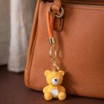Cute Yellow Teddy Bear Keychain | Bag, Purse & Key Holder Charm - Image 3