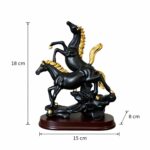 Running Horse Decorative Showpiece with Gold Accents for Home & Office Decor - Image 3