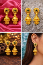 Traditional Gold Plated Jhumka Earrings for Women - Image 4