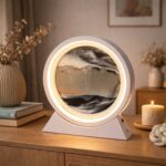 White LED Sand Art Motion Lamp with Ring Light for Home & Bedroom Decor - Image 2