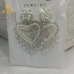 Heart-Shaped Pearl Drop Earrings For Women And Girls - Image 7