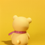 Cute Teddy Bear Night Light with Warm Glow & Checkered Scarf – Kids Bedroom Decor - Image 3