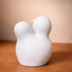 Couple Figurine with Heart Design | White Decorative Showpiece for Home - Image 2