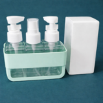 Green Travel Sub-Bottle Dispenser with Pump & Spray Bottles for Toiletries - Image 3