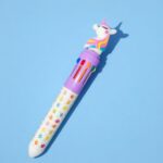 Unicorn 10-in-1 Multicolor Pen for Kids | Cute Cartoon Writing Pen (SET OF 2) - Image 2