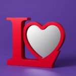 Love Heart LED Photo Frame and mirror with Warm Lights for Couples & Gifting - Image 2