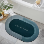 Super Absorbent Quick-Dry Oval Bathroom Floor Mat