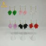 Luxury Multi-Petal Floral Drop Kati Earrings | Handcrafted Matte Finish Statement Earrings in Elegant Pastel & Bold Shades. - Image 6