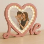 Pink Heart LED Photo Frame with Love Stand – Romantic Couple Gift - Image 4
