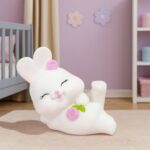 Cute Sleeping Bunny Mini Figurine for Kids Room & Desk Decoration