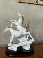 Running Horse Showpiece with Gold Accents for Home, Office & Living Room Decor - Image 10