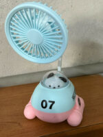 Cute Blue Cartoon Desk Fan with LED Night Light & Pencil Sharpener for Kids - Image 4