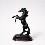 Black Horse poly-resin Showpiece for Home Decor | Lucky Horse Statue | Office Table Decor