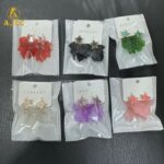 Luxury Star-Top Floral Drop Earrings with Soft Matte Petal Layers – Elegant Multi-Color Statement Earrings - Image 6