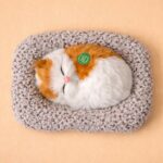 Sleeping Orange White Cat Car Dashboard Plush Cute Soft Toy Showpiece Decor - Image 2