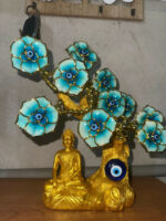 Buddha Tree Showpiece with Evil Eye Flowers for Home, Office & Pooja Decor - Image 5