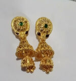 Traditional Gold Plated Jhumka Earrings for Women - Image 5