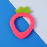 Strawberry shaped silicone baby teether - Image 4
