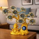 Golden Ganesh Tree with Evil Eye | Decorative Showpiece for Home & Office - Image 3