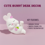 Cute Sleeping Bunny Mini Figurine for Kids Room & Desk Decoration - Image 4