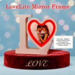 Love Heart LED Photo Frame and mirror with Red Light for Couples & Romantic Gifting - Image 3