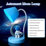 Blue Astronaut Moon LED Table Lamp, USB Rechargeable Kids Night Light - Image 4