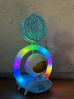 Lucky Doll Astronaut Desk Lamp with Fan, USB Rechargeable Colorful Night Light - Image 7