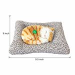 Sleeping Cat Plush Toy with Cushion for Car Dashboard, Home and Desk Decor - Image 5