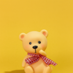 Cute Teddy Bear Night Light with Warm Glow & Checkered Scarf – Kids Bedroom Decor - Image 2