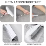 2 IN 1 LONG HANDLE FLOOR CLEANING BRUSH WITH WIPER - Image 12