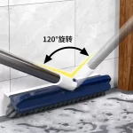 2 IN 1 LONG HANDLE FLOOR CLEANING BRUSH WITH WIPER - Image 7