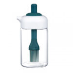 2 IN 1 OIL DISPENSER CONDIMENT JAR WITH SILICONE BRUSH - Image 2