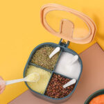 4 COMPARTMENTS SEASONING BOX SPICE JAR