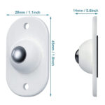 4 PCS MINI SWIVEL CASTERS WHEELS ROLLER - Image 5