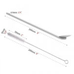 4 SET DRINKING STAWS WITH ATTACHED SPOON STAINLESS STEEL - Image 6