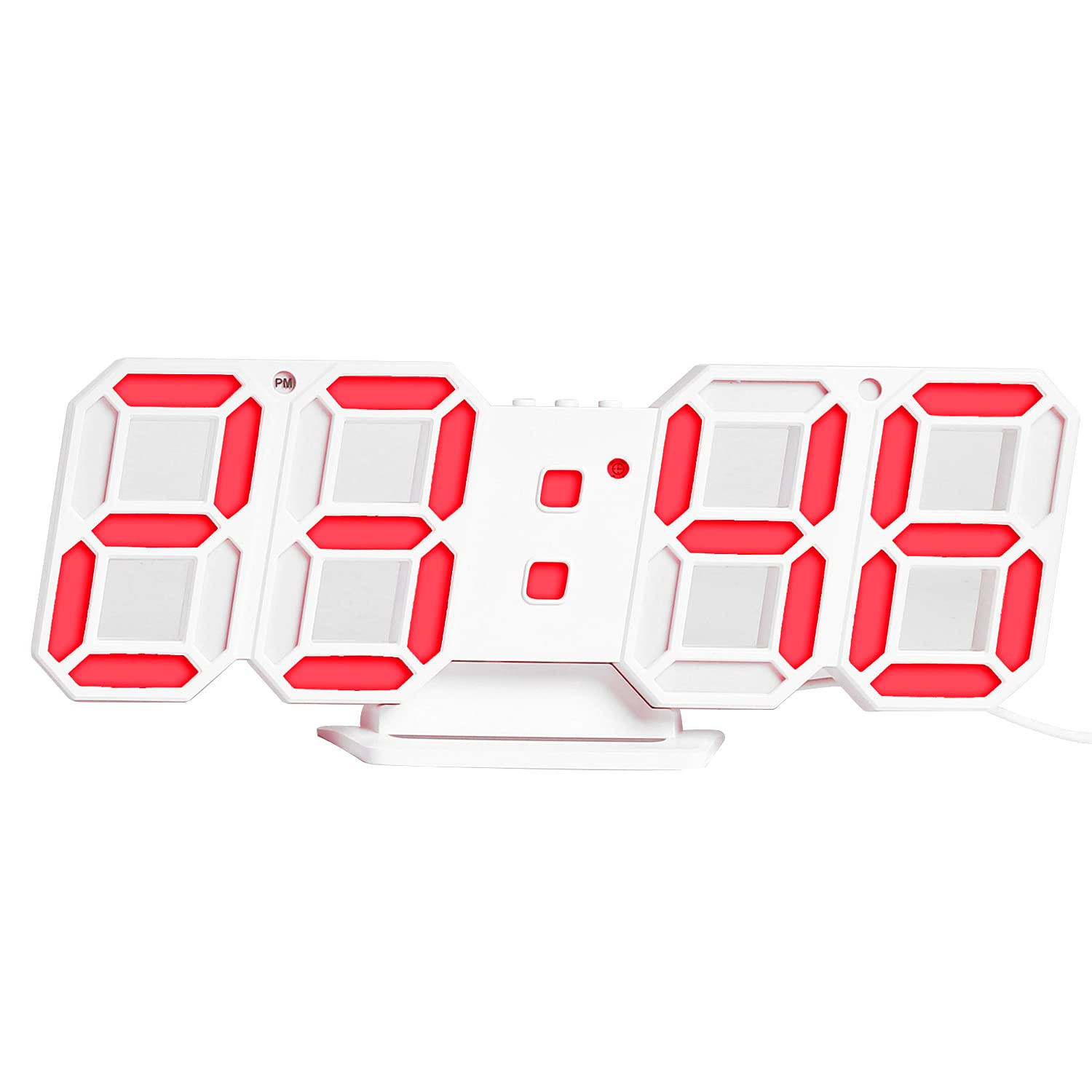 1CpgMc 3D LED Clock (Red) - Image 1