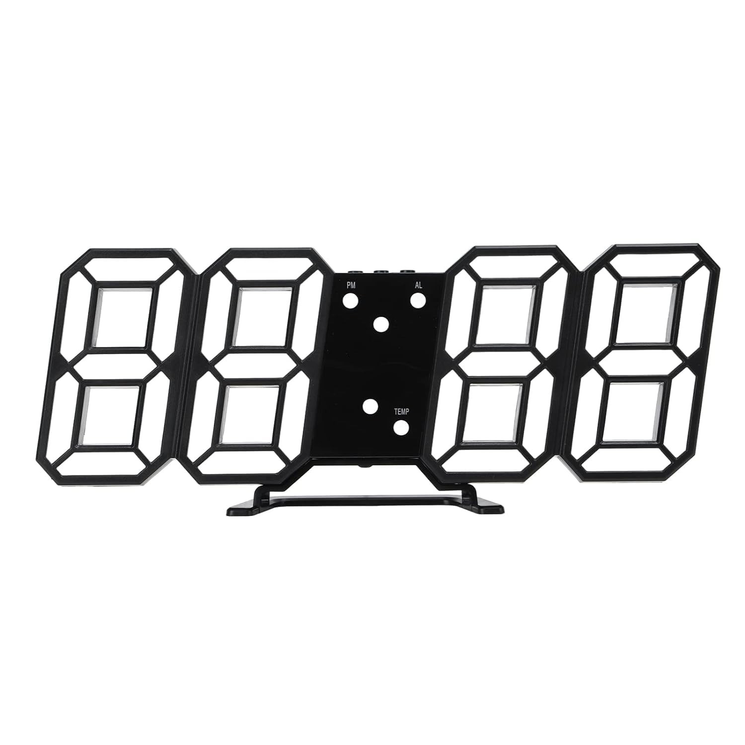 1Epu7K 3D LED Clock (Black) - Image 1