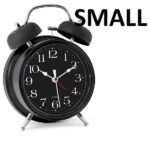 TWIN BELL BLACK CLOCK SMALL