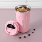 Double Wall Vacuum Insulated Coffee Mug with temperature (500ML) - Image 7