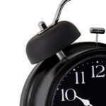 TWIN BELL BLACK CLOCK SMALL - Image 2