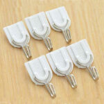 ABS PLASTIC WHITE HOOK STICKER (1 PCS)