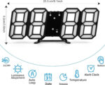 3D LED Clock (Black) - Image 2